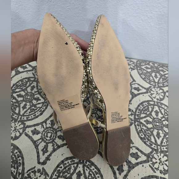 JF Solanna Gold Woven Mules - Picture 8 of 11